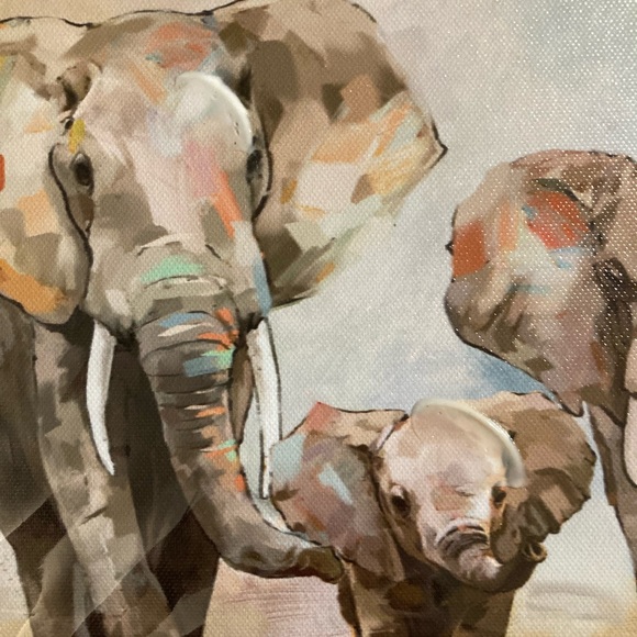 Elephant Family Canvas - Picture 2 of 5
